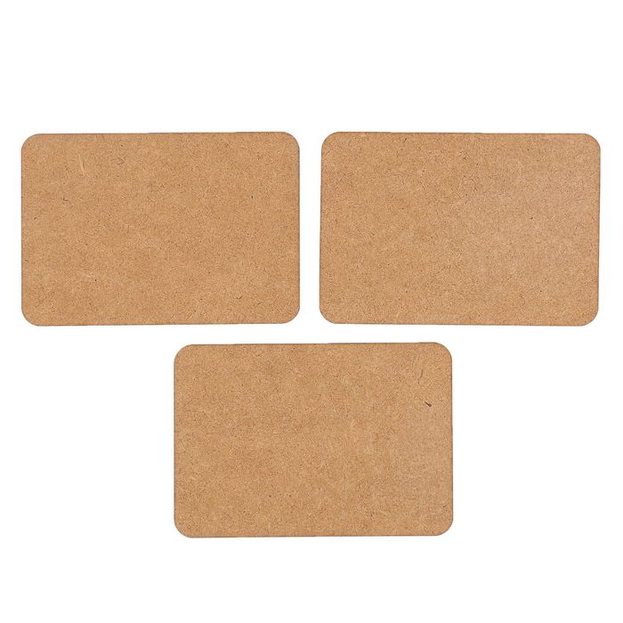 Декоративный элемент для творчества "Прямоугольник" скруг.края, набор 3шт,  9х13см (ДЕК-417)