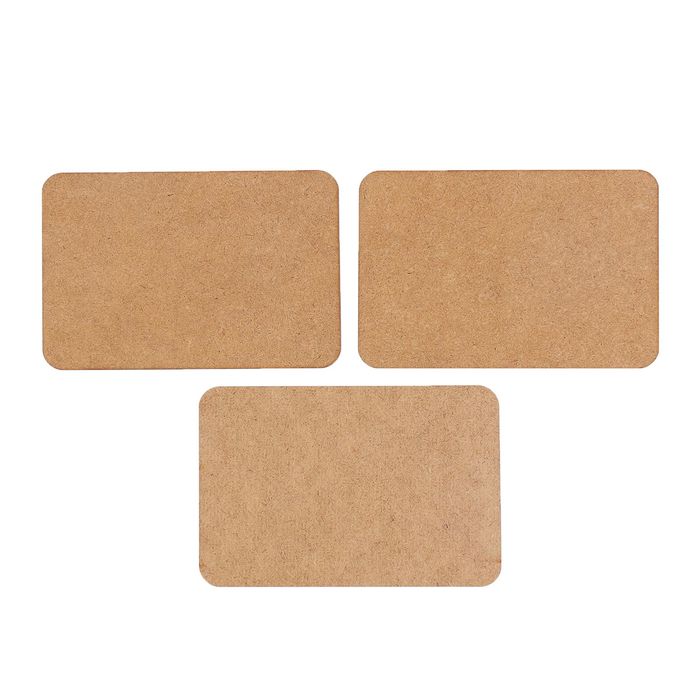 Декоративный элемент для творчества "Прямоугольник" скруг.края, набор 3шт, 10х15см (ДЕК-418)