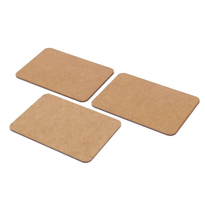 Декоративный элемент для творчества "Прямоугольник" скруг.края, набор 3шт, 10х15см (ДЕК-418)