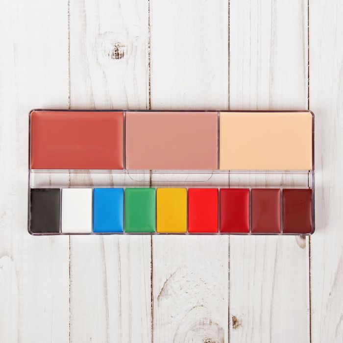 Профессиональный театральный грим, палитра 12 цветов, тональная