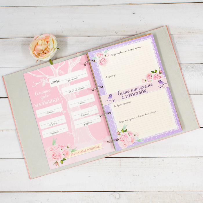 Фотокнига на кольцах "Наше маленькое счастье", экокожа