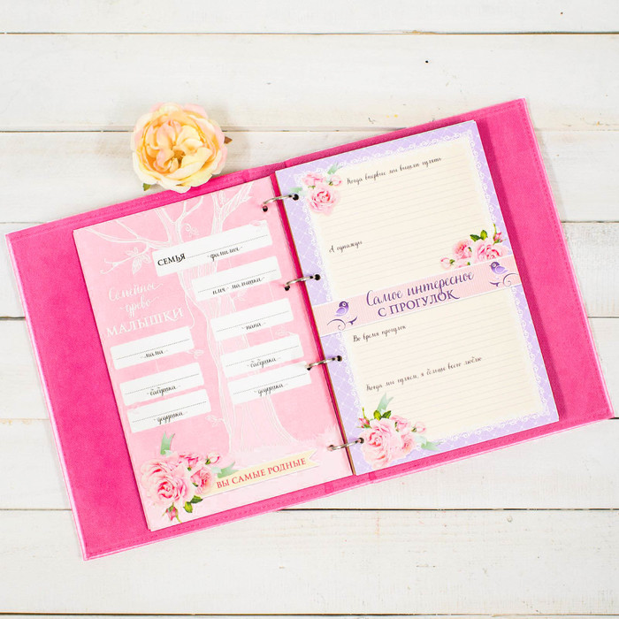 Фотокнига на кольцах "Фотокнига нашей малышки", экокожа