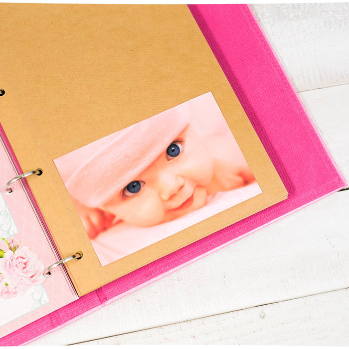Фотокнига на кольцах "Фотокнига нашей малышки", экокожа