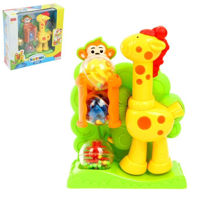 Игрушка развивающая "Озорной жирафик", МИКС