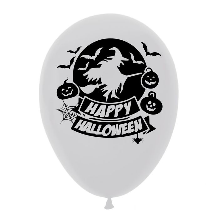 Шар воздушный 12" "Ведьма на метле", набор 25 шт., МИКС