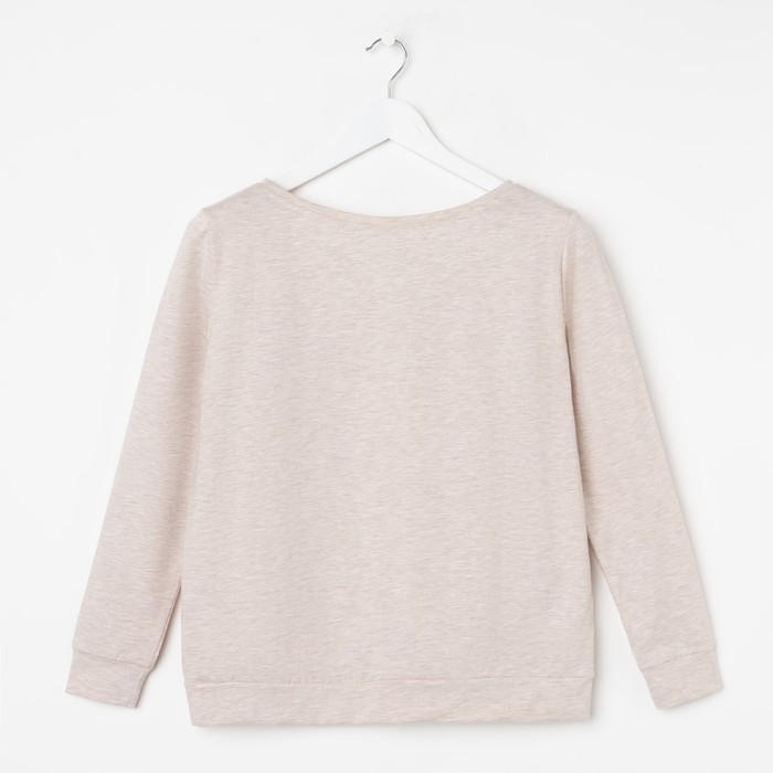 Толстовка женская KAFTAN "Sweet home" беж., р-р 50-52, 100% хлопок