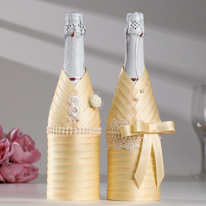 Украшение для шампанского Мирэль, айвори комплект подарочный мирэль