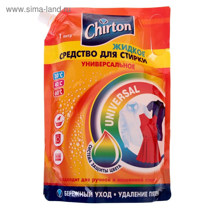 Жидкое средство для стирки Chirton, гель, универсальное, 1 л гель для стирки chirton жидкое средство для стирки универсальное