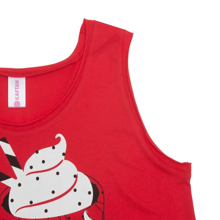 Майка женская KAFTAN "Новый год!", красный, р-р 42-44, 100% хлопок