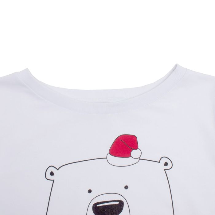 Толстовка женская KAFTAN "Новый год!",белый, р-р 42-44 100% хлопок