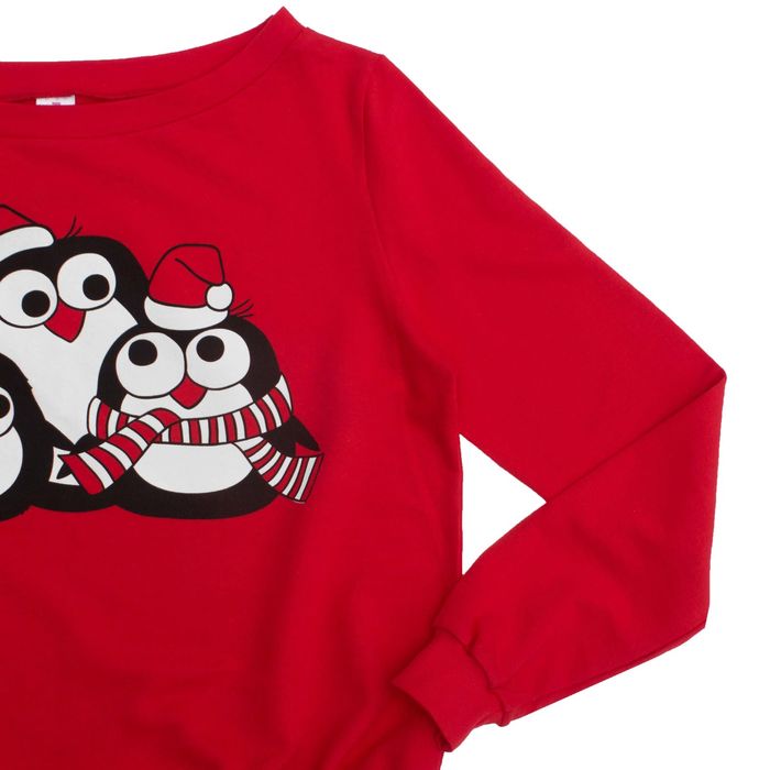 Толстовка женская KAFTAN "Новый год!",красный, р-р 50-52 100% хлопок