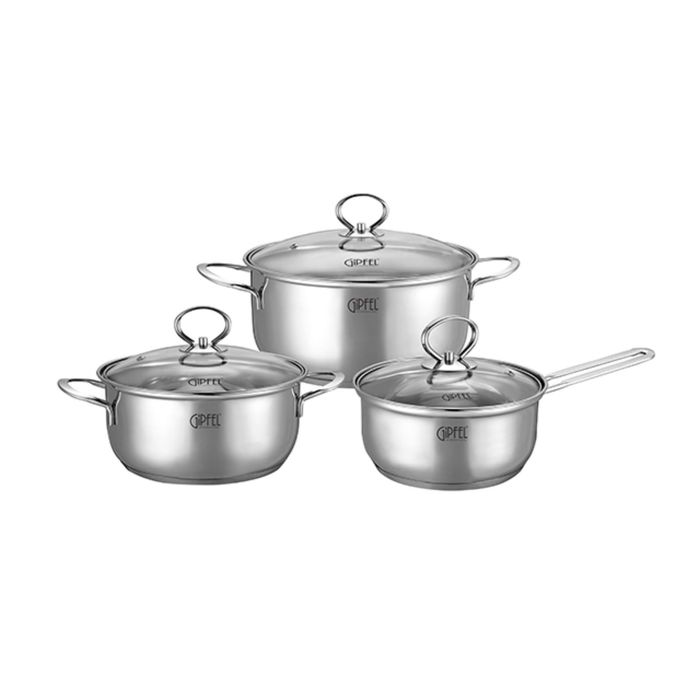 Набор посуды Sofia, 6 предметов, кастрюля 4,8 л, кастрюля 2,8 л, ковш 1,4 л, капсульное дно