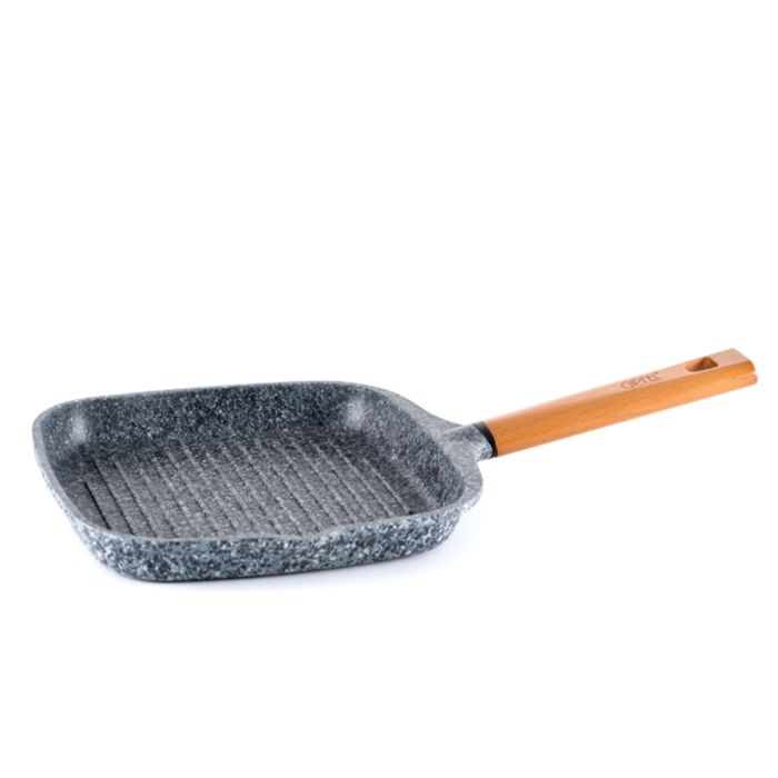 Сковорода-гриль Naturel, 24 х 24 х 3,5 см, антипригарное мраморное покрытие, индукционное дно
