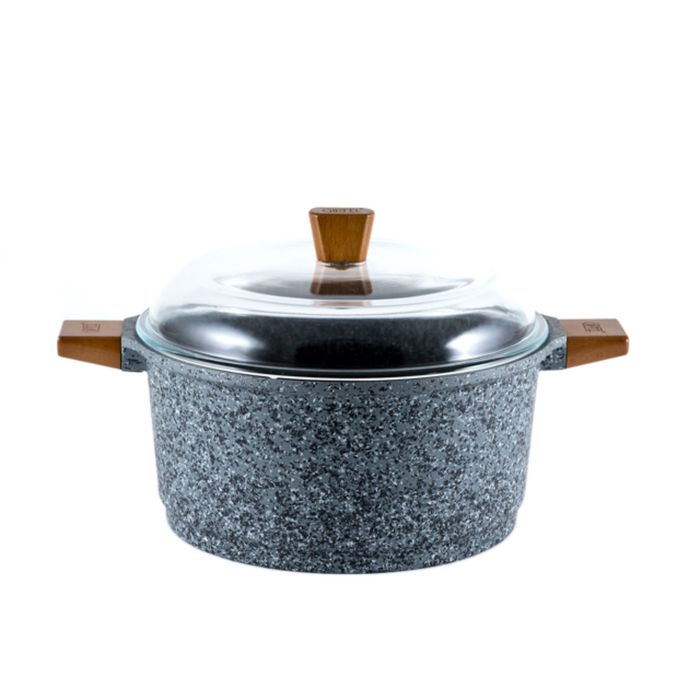 Кастрюля Naturel, 20 см, 2,1 л, с антипригарным мраморным покрытием Pfluon, индукционным дном