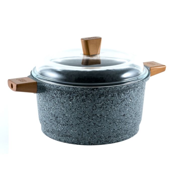 Кастрюля Naturel, 28 см, 6,2 л, с антипригарным мраморным покрытием Pfluon, индукционным дном