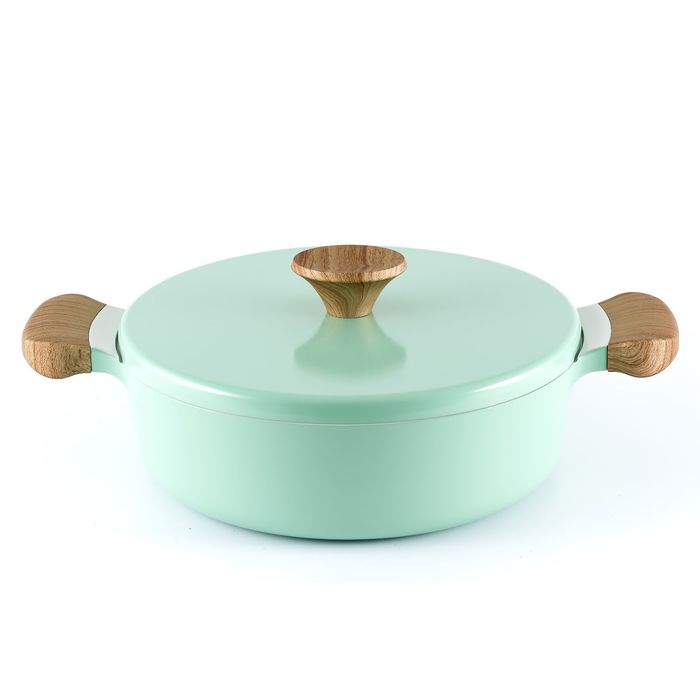 Кастрюля-сотейник Elegant, 3,7 л, 28 см, индукционное дно, керамическое покрытие Pfluon marble