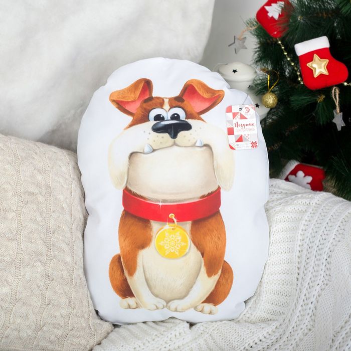 Подушка декоративная "Этель" Бульдог 33х46см, п/э, напол-ль 250гр/м2