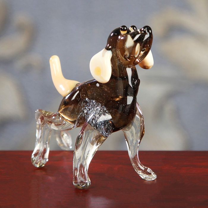 Сувенир из стекла миди, собака "Терьер", микс, 9 х 2,5 х 7 см