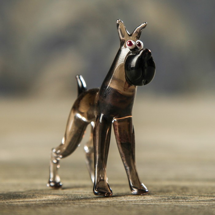 Сувенир из стекла миди, собака "Кане-корсо", микс, 7 х 2 х 5,5 см
