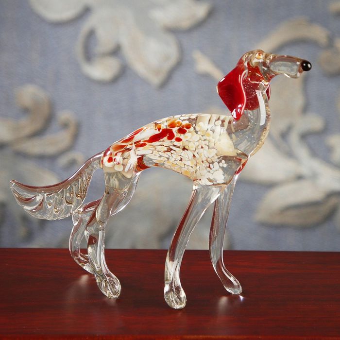 Сувенир из стекла средний, собака "Собачка", 13 х 3,5 х 10 см