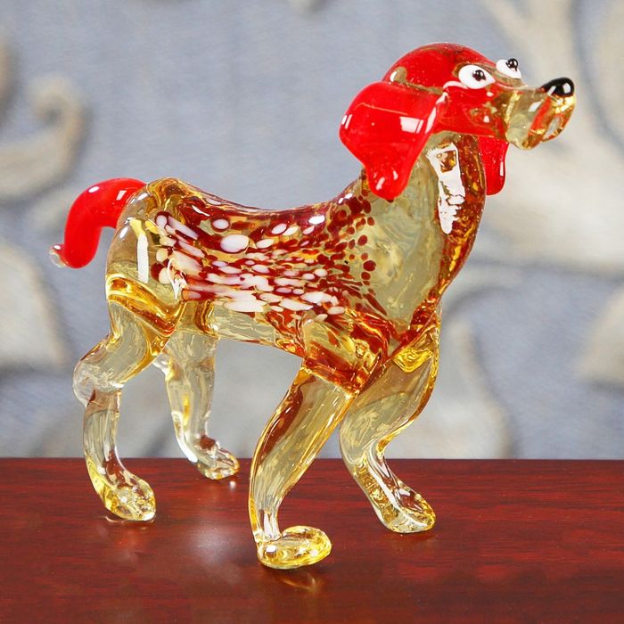 Сувенир из стекла средняя собака "Эстонец", 10 х 3,5 х 8 см