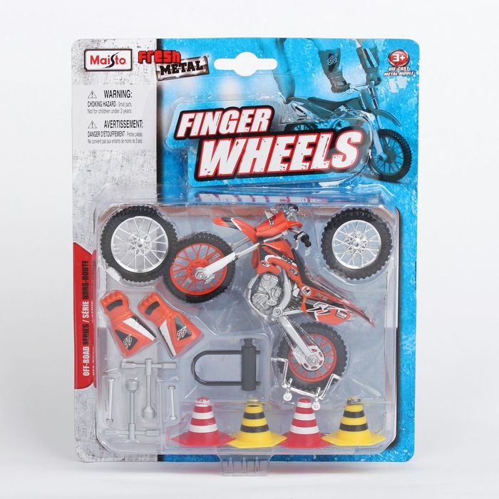 Модель мотоцикла "Finger Wheels" со сменными колёсами, МИКС