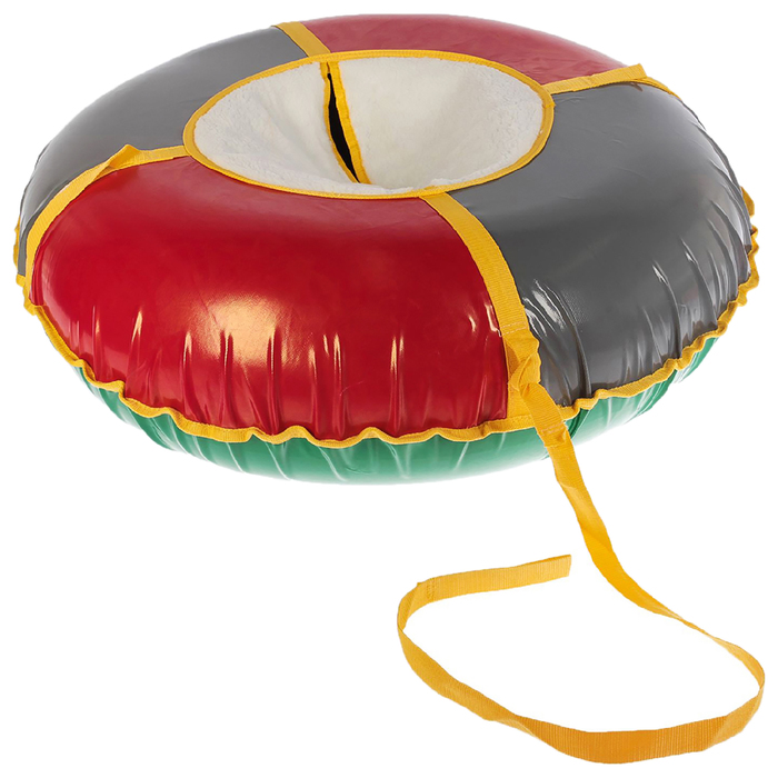 Тюбинг-ватрушка, ф 1,05 м, меховое сиденье, цвета микс