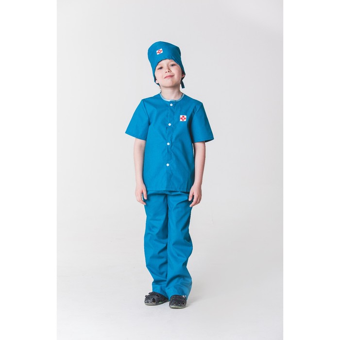 Детский карнавальный костюм "Ветеринар", колпак, куртка, брюки, рост 122-134 см