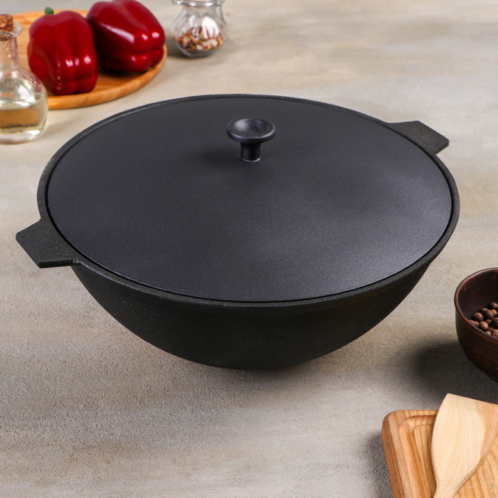 Котел литой 5 л, с алюминиевой крышкой