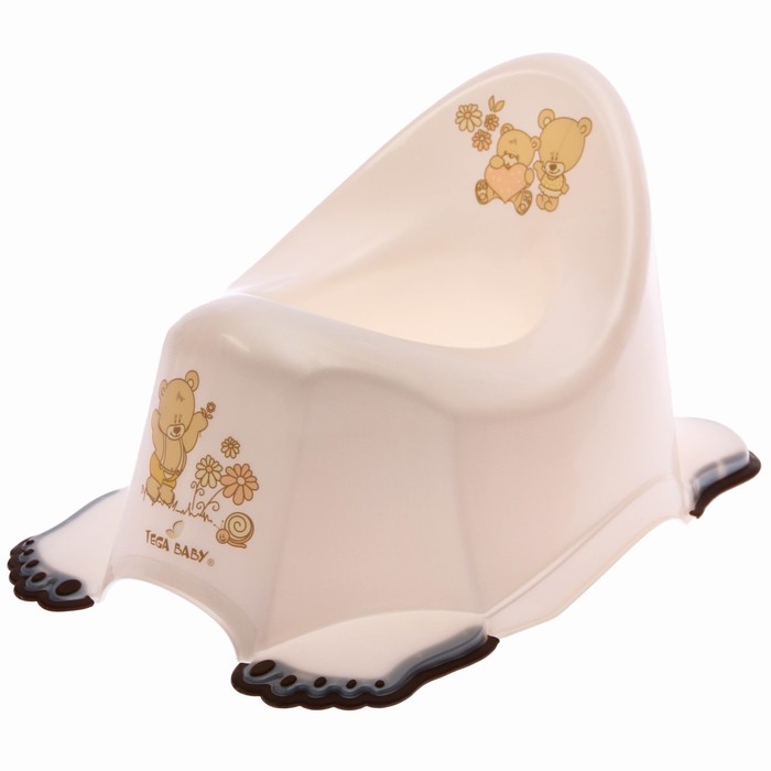 Горшок детский антискользящий «Мишки», цвет белый