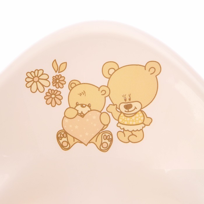 Горшок детский антискользящий «Мишки», цвет белый