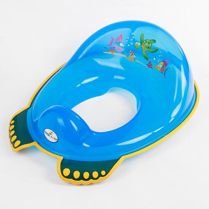 Детская накладка на унитаз «Аква» антискользящая, цвет голубой