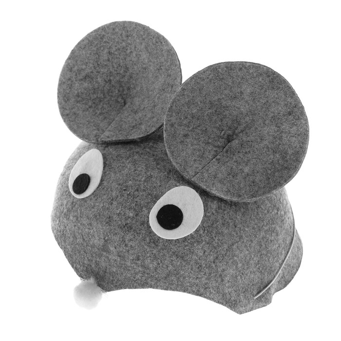 Карнавальная шляпа "Серая мышка" на резинке, р-р 52-54