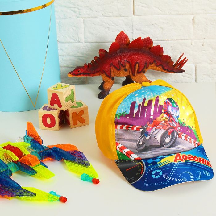 Кепка детская "Догони!", р-р 52-54, 3-7 лет, цвета МИКС