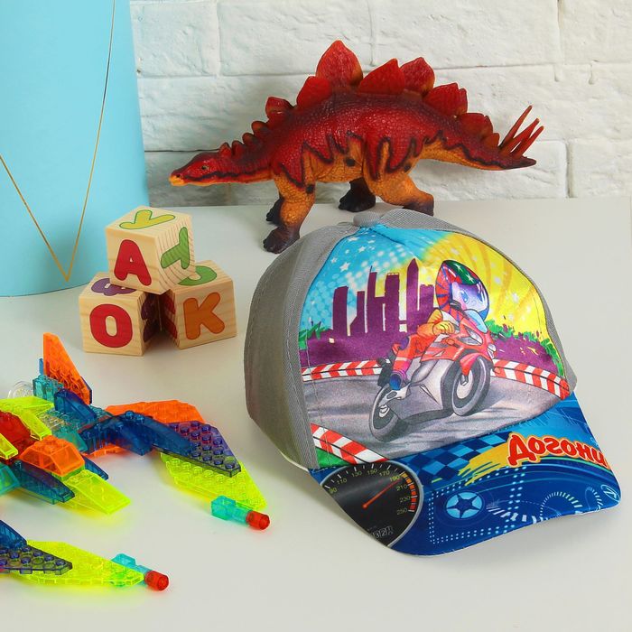 Кепка детская "Догони!", р-р 52-54, 3-7 лет, цвета МИКС