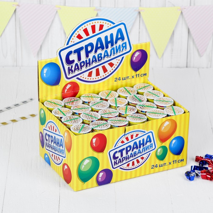 Хлопушка поворотная "Желаем счастья!" конфетти, фольга, серпантин