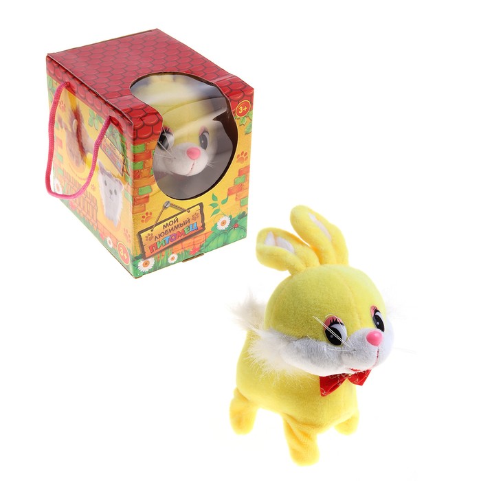 Мягкая игрушка интерактивная"Заяц" ходит, цвета МИКС