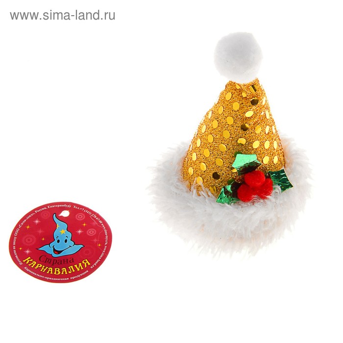 фото Карнавальный зажим «блестящий колпак», цвета микс страна карнавалия