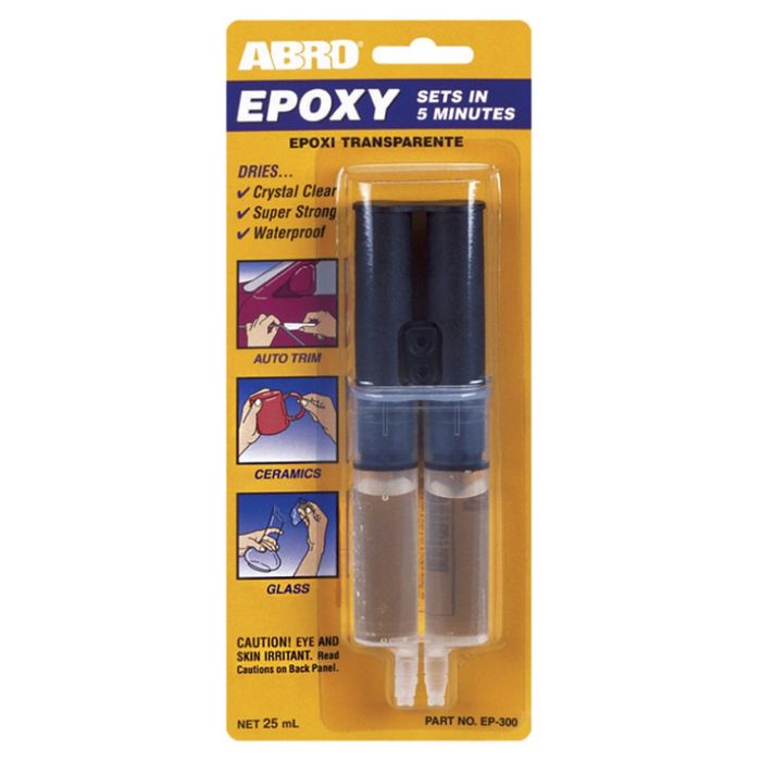 Клей ABRO эпоксидный прозрачный в шприце, 25 мл EP-300