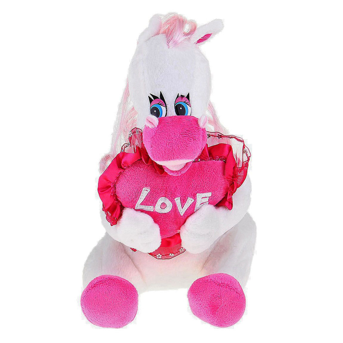 Мягкая игрушка "Лошадь с сердцем", цвета МИКС