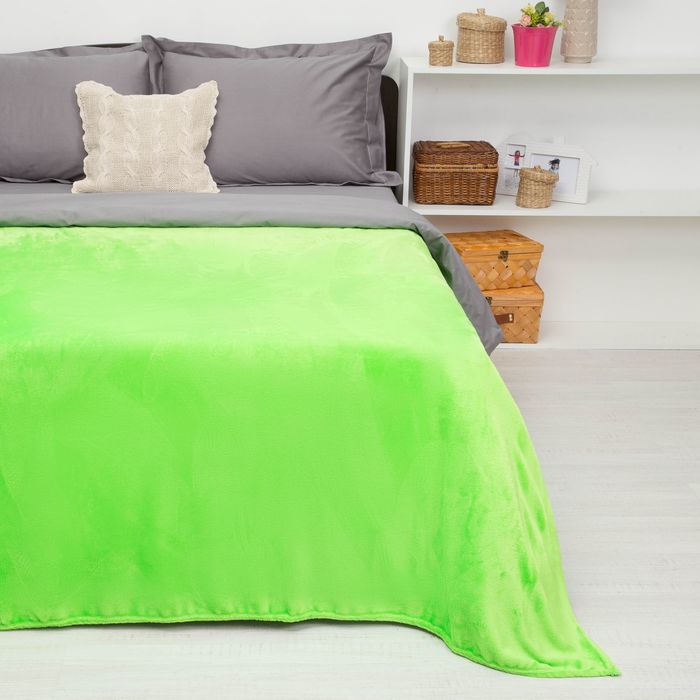 Покрывало постельное "Павлина" Неон зеленый, 150 х 200 см аэрософт 190гр/м2, пэ100%