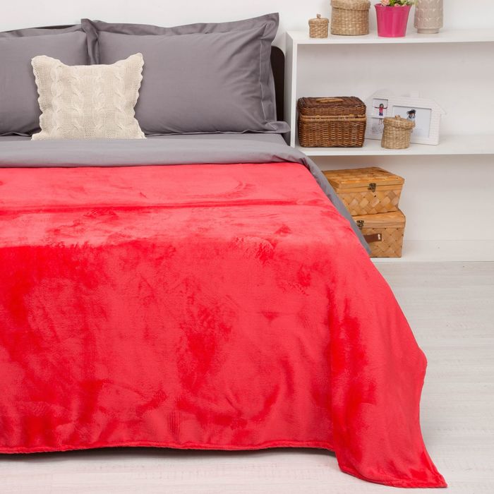 Покрывало постельное "Павлина" Неон красный, 150 х 200 см аэрософт 190гр/м2, пэ100%