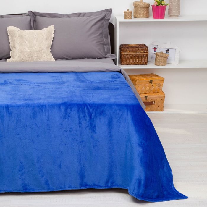 Покрывало постельное "Павлина" Неон синий, 150 х 200 см аэрософт 190гр/м2, пэ100%