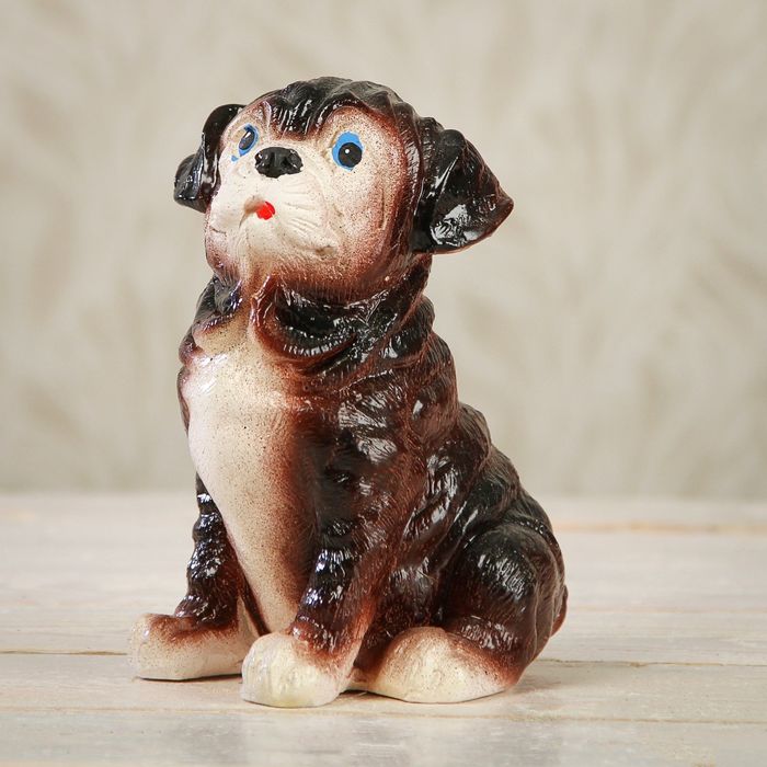 Копилка "Бульдог" маленький 15 см, микс