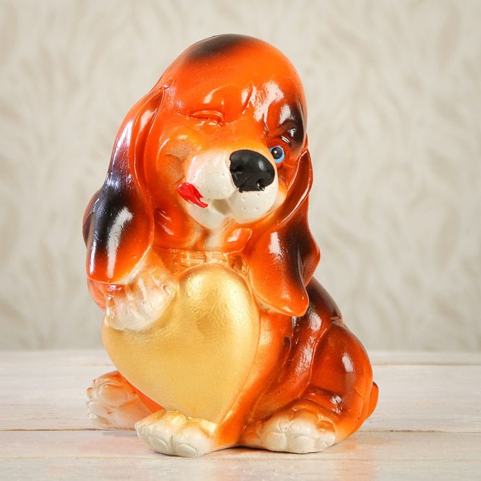 Копилка "Собака с сердцем" 22 см