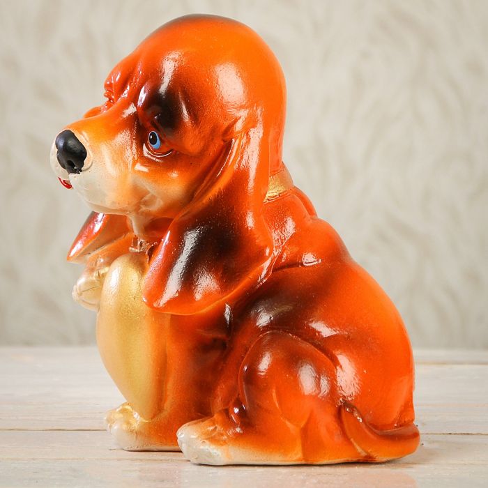 Копилка "Собака с сердцем" 22 см