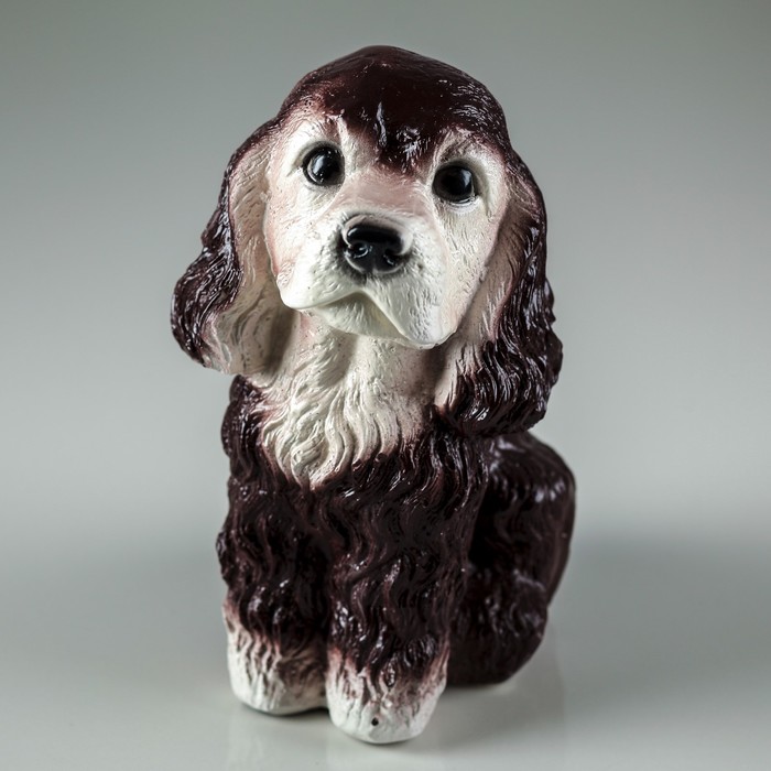 Копилка "Спаниель" маленький 23 см, микс