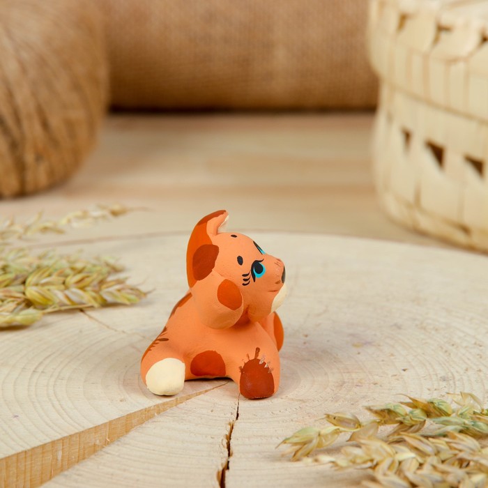 Сувенир ковровская глиняная игрушка «Собачка»