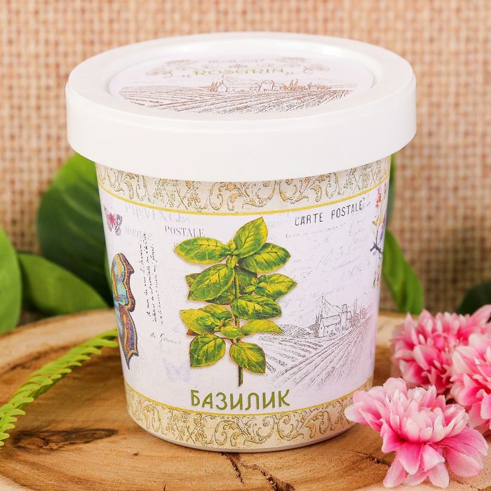 Растущая травка "Ботанический набор" Базилик"