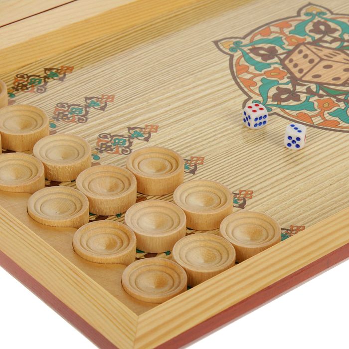 Нарды-шашки "Путин & Трамп" (доска дерево 50х50 см)